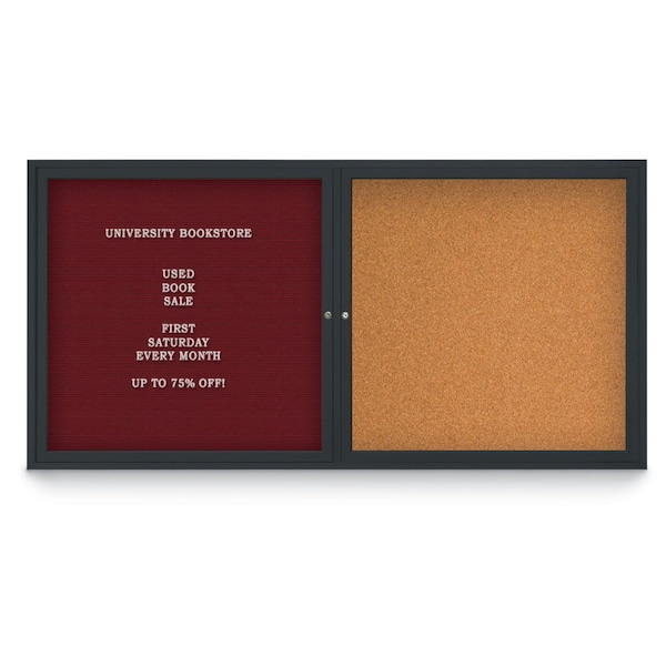 Corkboard, 72"x36", Synthetic Cork/Bronze